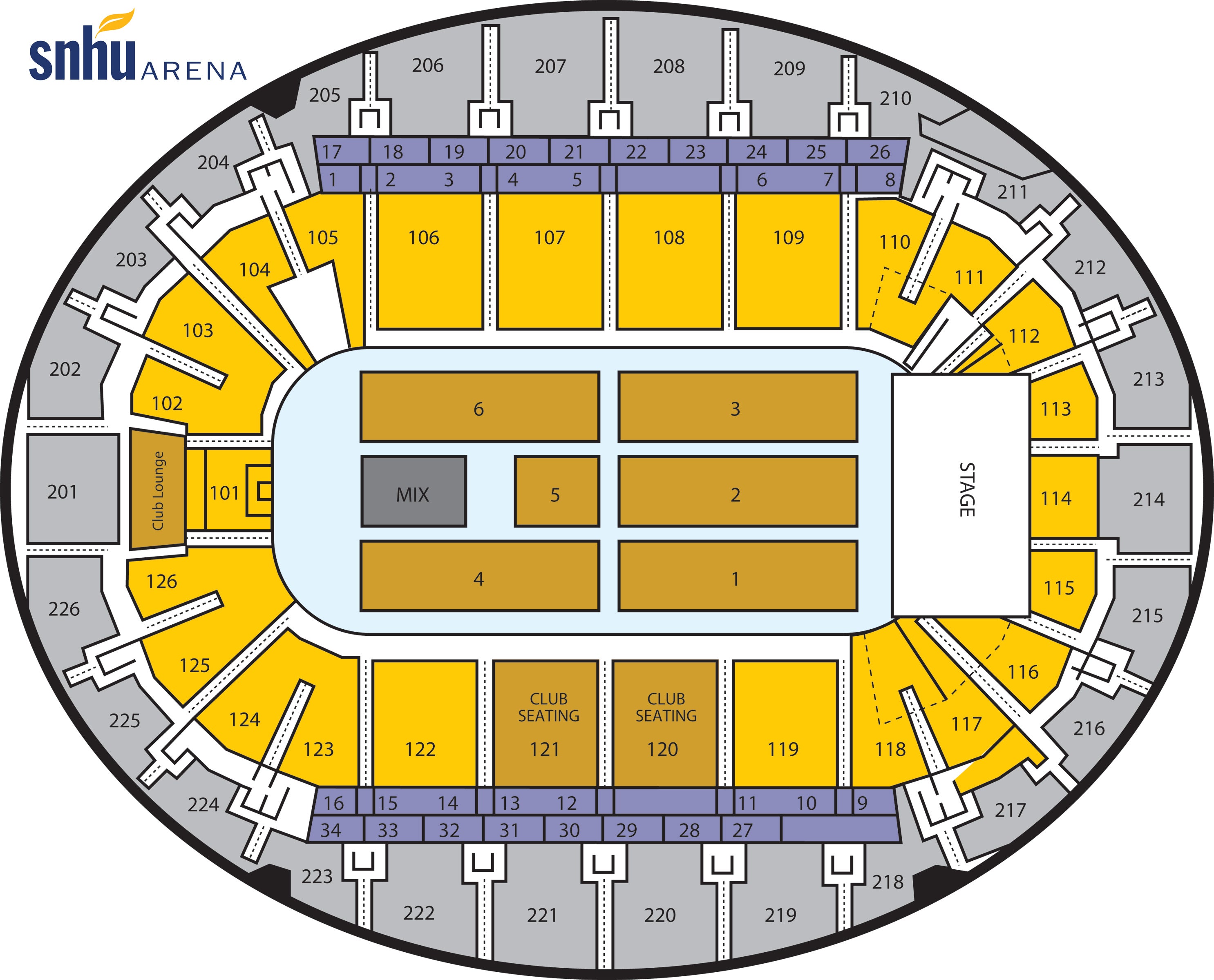 SNHU Arena Concerts Seating Chart